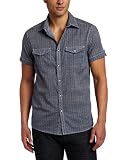Kenneth Cole New York Mens Short Sleeve Print,Sailor Blue Combo,Large