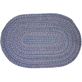 Duet Blue Bonnet 8' Round Braided Rug - Rhody Rug - D-9338RDBL