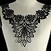 Black Embroidered Polyester Flower Venise Lace Neckline Collar Embellishment Sewing Applique Trims Sewing Supplies 1piece/ T712