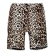 Zbrandy Men's Swag Leopard Shorts Knee Length Casual Shorts