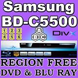 2010 SAMSUNG BD-C5500 Blu Ray Zone A+B+C Player Multi Region Code Free DVD 123456 PAL/NTSC Blu Ray Zone A+B+C Player, DivX AVI MKV, YOUTUBE ....100~240V 50/60Hz World-Wide Voltage. (Free HDMi Cable)