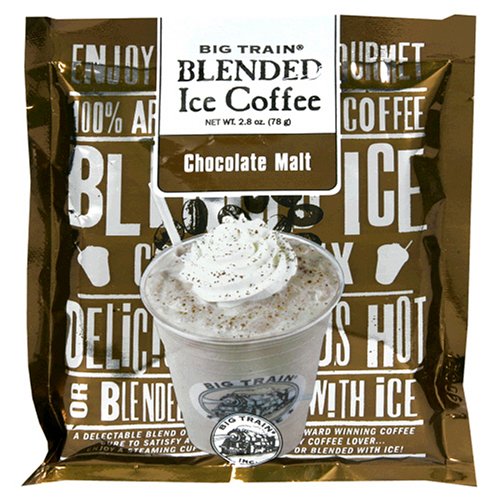 Big Train Chocolate Malt Blended Ice Coffee (single serve bag), Pack of 25 2.8-Ounce Units (70-Ounces)