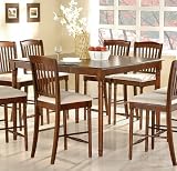 Review AtHomeMart  / Set of 2 Mahogany Finish Counter Height Dining Barstools