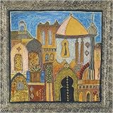 Maisons colorees II art print 30x30cm by Valerie Maugeri