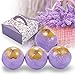 Startreasureland Bath Bomb Set 4 Pack Lavender Fizzy Bath Bombs - Soften and Nourish Skin - Relief from Soreness Aches Pains - Relax on Body & Mind- Perfect Bath Bomb Gift Sets in All Festivals