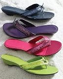 Sequined thong sandal