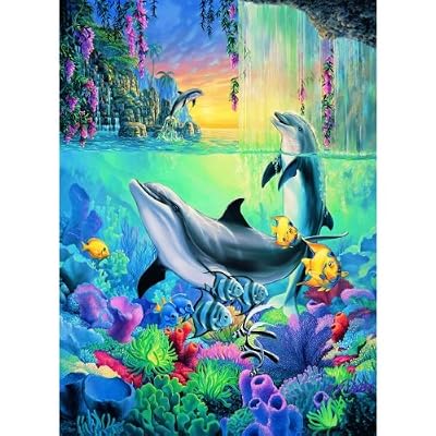 Dolphin Falls 500+pc Jigsaw Puzzle by Sherry Vintson