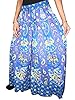 Women's Long Skirt Cotton Print Blue Indian Maxi Skirts - Elephant Camel Paisley