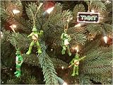 Set of 5 Teenage Mutant Ninja Turtles Mini Christmas Ornaments