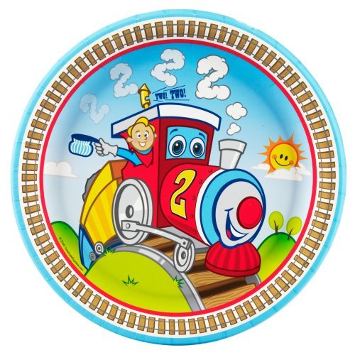 Two-Two Train 2nd Birthday Dinner Plates (8) Party Supplies