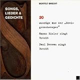 Bertolt Brecht Vol. 20 (Songs, Lieder und Gedichte: Auszüge aus der Dreigroschenoper)