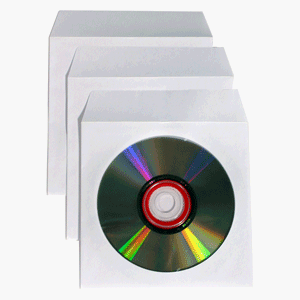 Mr Strand CD Paper Sleeves with transparent window - 100 pack