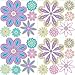 Wall Pops WPB0600 Patchwork Daisy Blox Wall Decals