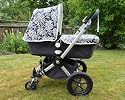 Exclusive 3 Piece Set for Bugaboo - Hood, Apron & Seat Liner - Classic Damask