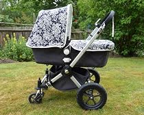 Exclusive 3 Piece Set for Bugaboo - Hood, Apron & Seat Liner - Classic Damask