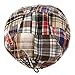 SK Hat shop Men's Summer Preppy Tartan Plaid Front Snap Flat Golf IVY Driving Cap Hat Brown