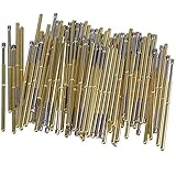 BQLZR P100-H2 Dia 1.36mm Length 33.35mm 180g 9-Point Crown Tip Spring Test Probe Pogo Pin Pack of 100