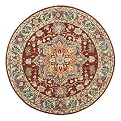 Heriz Rug- Red/ Navy(8' Round)