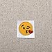 Small - Smiley Face Emoji Blowing Kiss on Cheek - Iron on Applique - Embroidered Patch