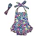 DQdq Baby Girls' Cotton Ruffles Romper Summer Dresses with Headband