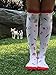 RN NURSE GIFTS SOCKS – Cute Fun Design Matches Your Uniform –New White Knee High (white, White)