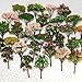 NW 25pcs Mixed Model Trees Model Train Scenery Architecture Trees Model Scenery with No Standsï¼ˆ0.79-2.36inchï¼‰ (Colorful)