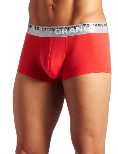 HUGO BOSS Men's Cotton Boxer, Bright Red, Large 