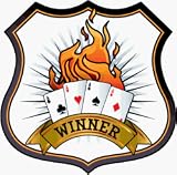 Flamming Poker Car Magnet