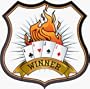 Flamming Poker Car Magnet