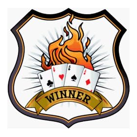 Flamming Poker Car Magnet