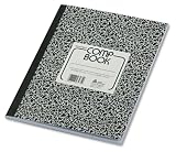 Rediform 43475 Composition Book, Quadrille Rule, 7-7/8 x 10, White, 80 Sheets/Pad, Carton of 50