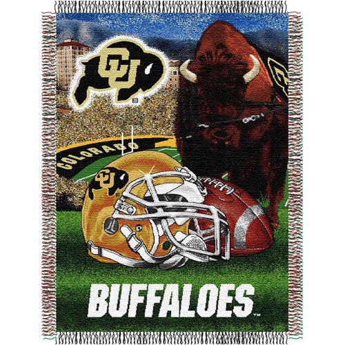 Buy Colorado Golden Buffaloes NCAA Woven Tapestry Throw (Home Field Advantage) (48x60) by JRS