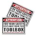 Tool Box Warning Sticker Step Away from My Toolbox Funny Custom Printed Vinyl Decals