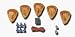 Pacer Dodge Style Cab Roof Running Lights Kit (5 Lights - Amber)