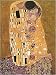 Kitchen & Housewares : Kiss (with Foil) by Gustav Klimt. Art Print Poster 35.5 inches width by 47.25 inches height. Highest Quality Art Poster Print