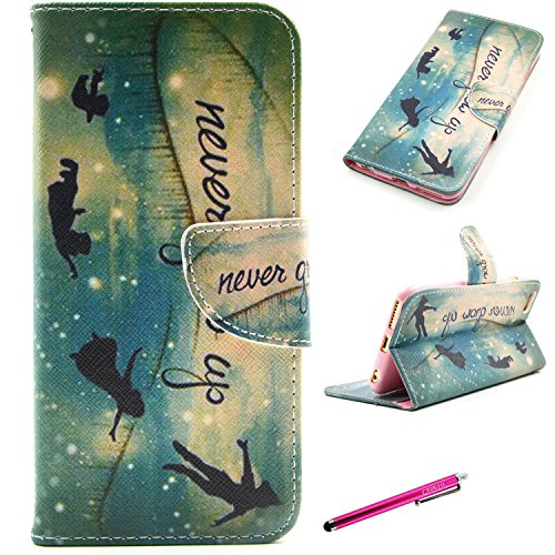 iPhone 6 Case, JCmax Premium PU Ultra Slim Flip [Card Slots] Folding PU Leather Wallet Case Cover Back Skin [Kickstand] and Magnetic Closure for Apple iPhone 6 (4.7