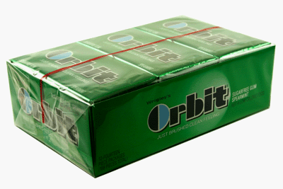 Orbit Spearmint Gum - Total: 168 ct (12 X 14 ct)