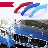 Eaglerich 3本/セットカースタイルのフロントグリルカバー装飾トリムストリップABS BMWシリーズ3（13-15）