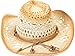 Simplicity Toddler Boy Hat Two-Toned Light Brown Straw Cowboy Hat Sun Hat w/Beads for 3-5 Years Old Child, KST-011