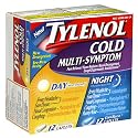 Tylenol Cold Multi-Symptom, Day (Non-Drowsy)/Night, Cool Burst Caplets, 24 caplets (Pack of 3)