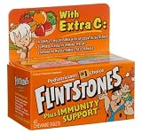 Flintstones Children`s plus Immunity Support with Extra+C, Chewable Tablets, 60-Count Bottles (Pack of 3)
