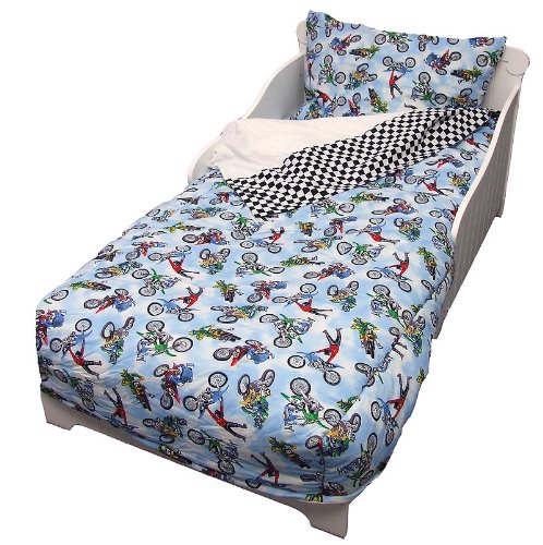 Freestyle Motocross 4 Piece Toddler Bedding Set