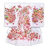 ＜訳ありセール＞お宮参り 女の子の産着(初着) 正絹 「白地 御所車と鶴」HGU776