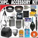 30 PC ULTIMATE MONSTER SUPER SAVINGS DELUXE DB ROTH ACCESSORY KIT, INCLUDES LENSES, FILTERS, VIDEO LIGHT, ACCESSORIES AND MUCH MORE! For The Canon VIXIA HV40, HV30, HV20, HG10 High Definition Camcorders