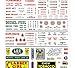 Data-Warning Labels & Comm.Signs Dry Transfer Decals Woodland Scenics