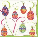 Entertaining with Caspari Set of Two Pastel Eggs Paper Lunch Napkins packages, 20 per package
