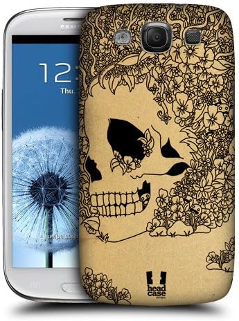 Head Case Designs Bloom Doodle Skull Protective Snap-on Hard Back Case Cover for Samsung Galaxy S3 III I9300