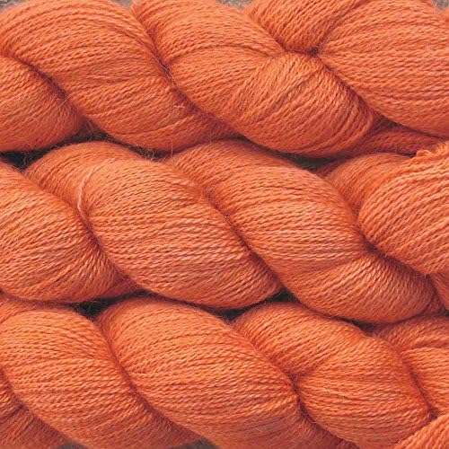 Living Dreams Anne Lace Yarn, Baby Alpaca Silk Blend, Hand Dyed by Art By Eve, 1 Ounce, 185 yards, Autumn Leaf