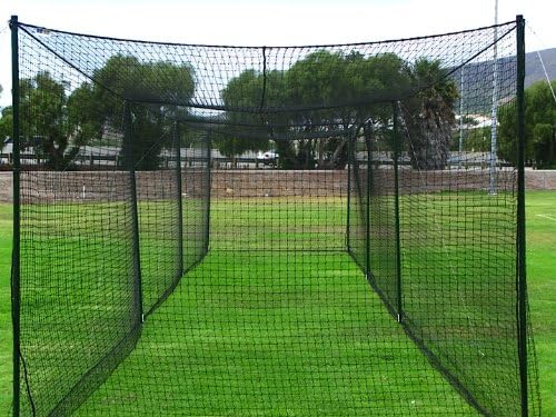 Ultimate Baseball Batting Cage [Net & Poles Package] - #42 Heavy Duty Net with Steel Uprights [Net World] 24hr Ship - (20', 35', 55', 70')