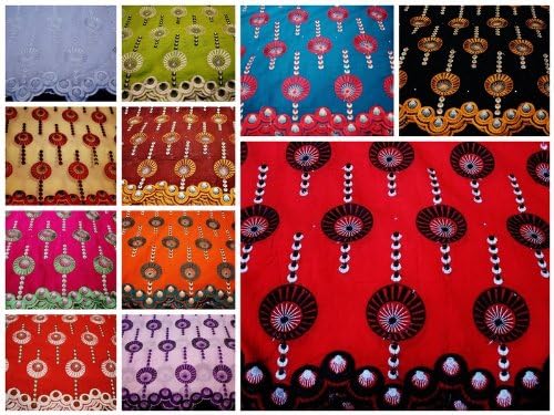 Lime Green,poly Cotton Embroidery Voile Lace Fabric, Available in 10 Colors